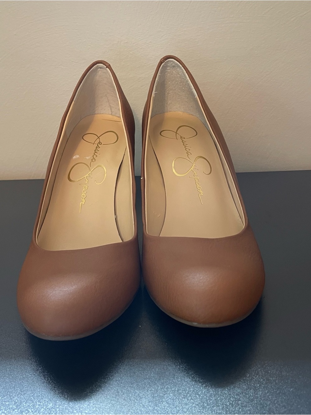 Jessica Simpson Tan Wedges Size 7 - Picture 8 of 9